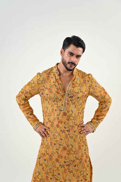M HIGHLIGHTED KURTA WITH COWL PANTS
