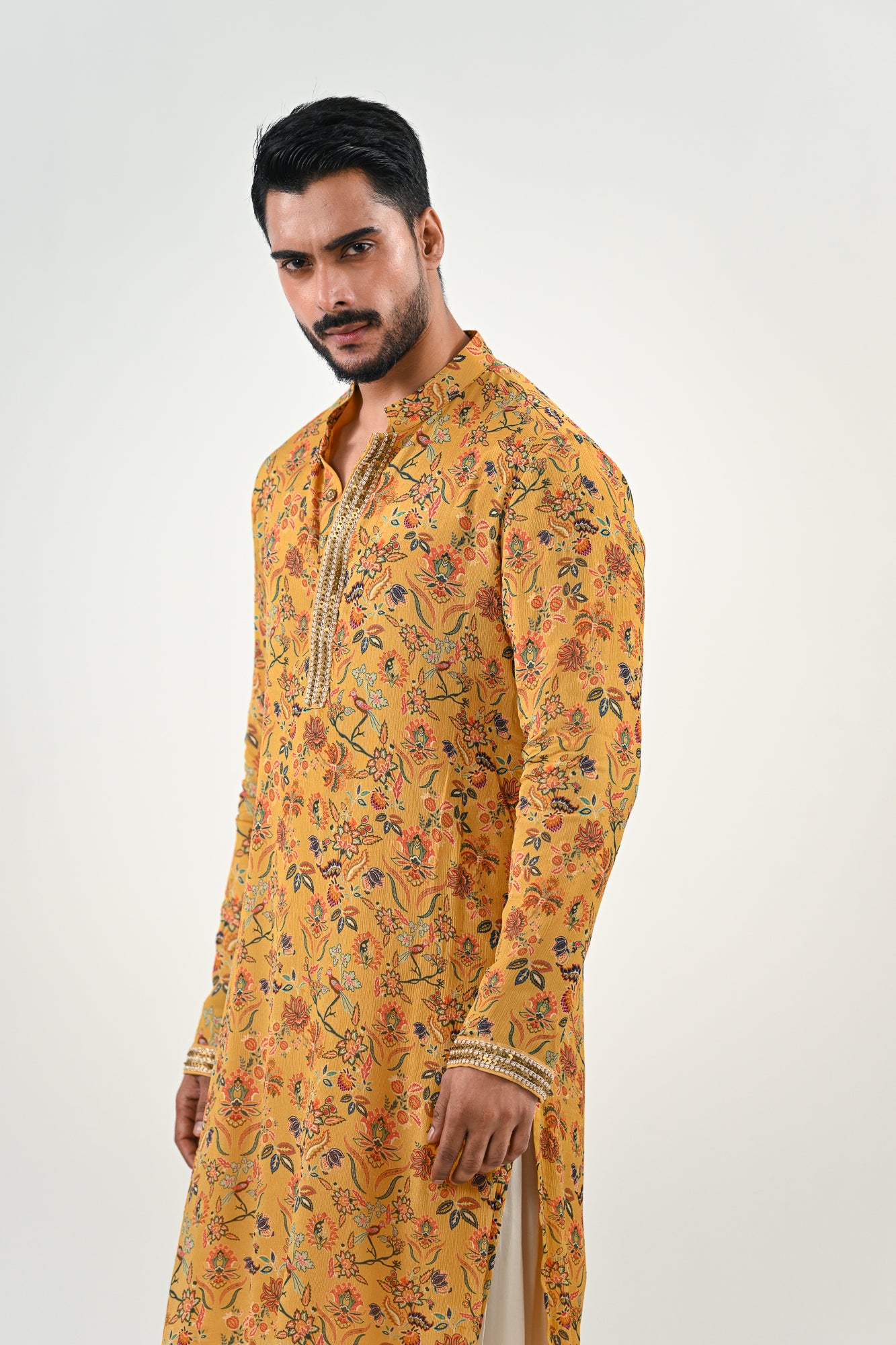 M HIGHLIGHTED KURTA WITH COWL PANTS