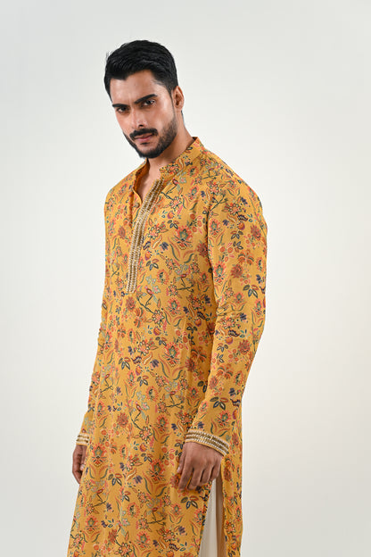M HIGHLIGHTED KURTA WITH COWL PANTS