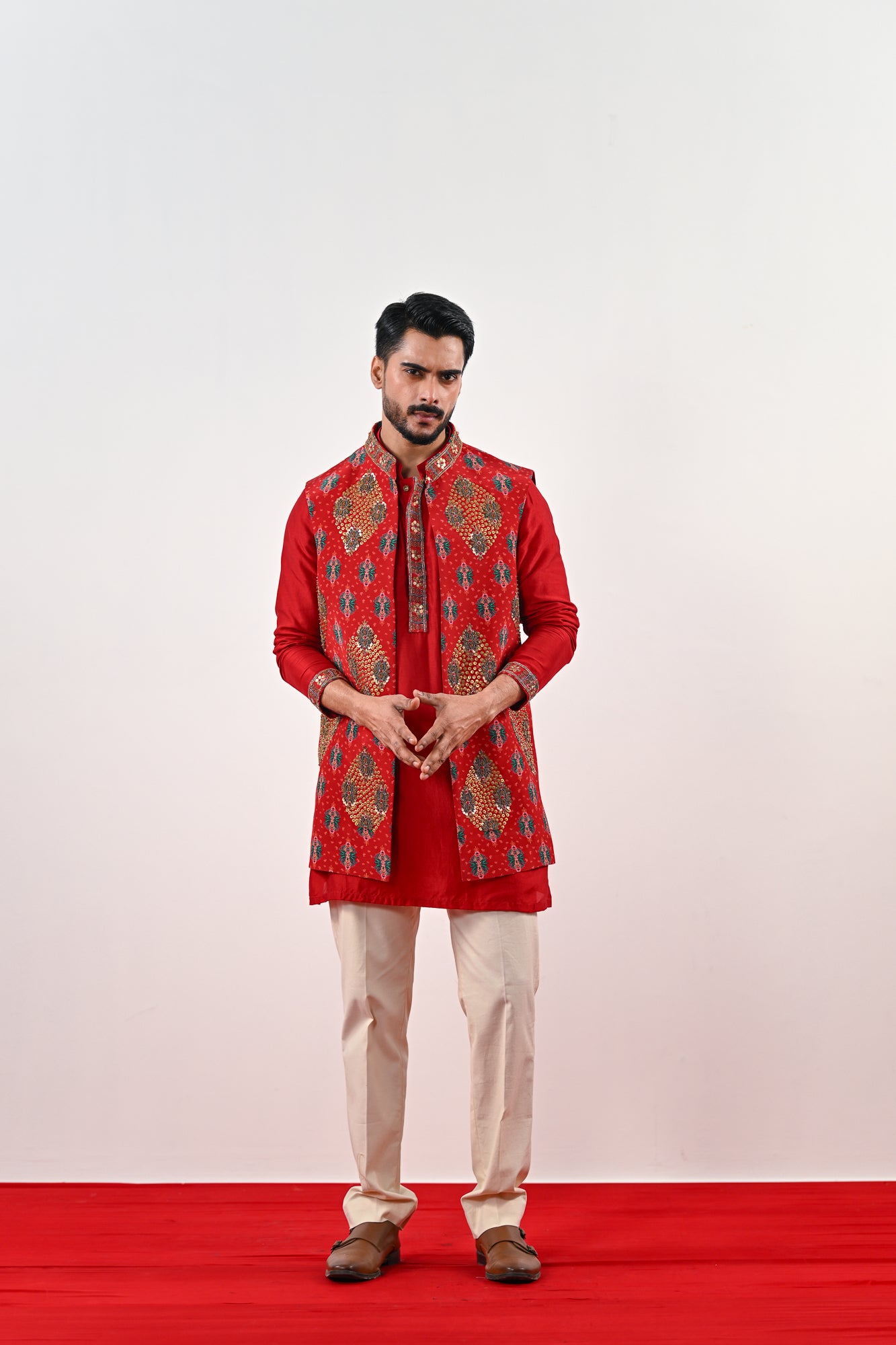 S HIGHLIGHTED HALF JACKET SET