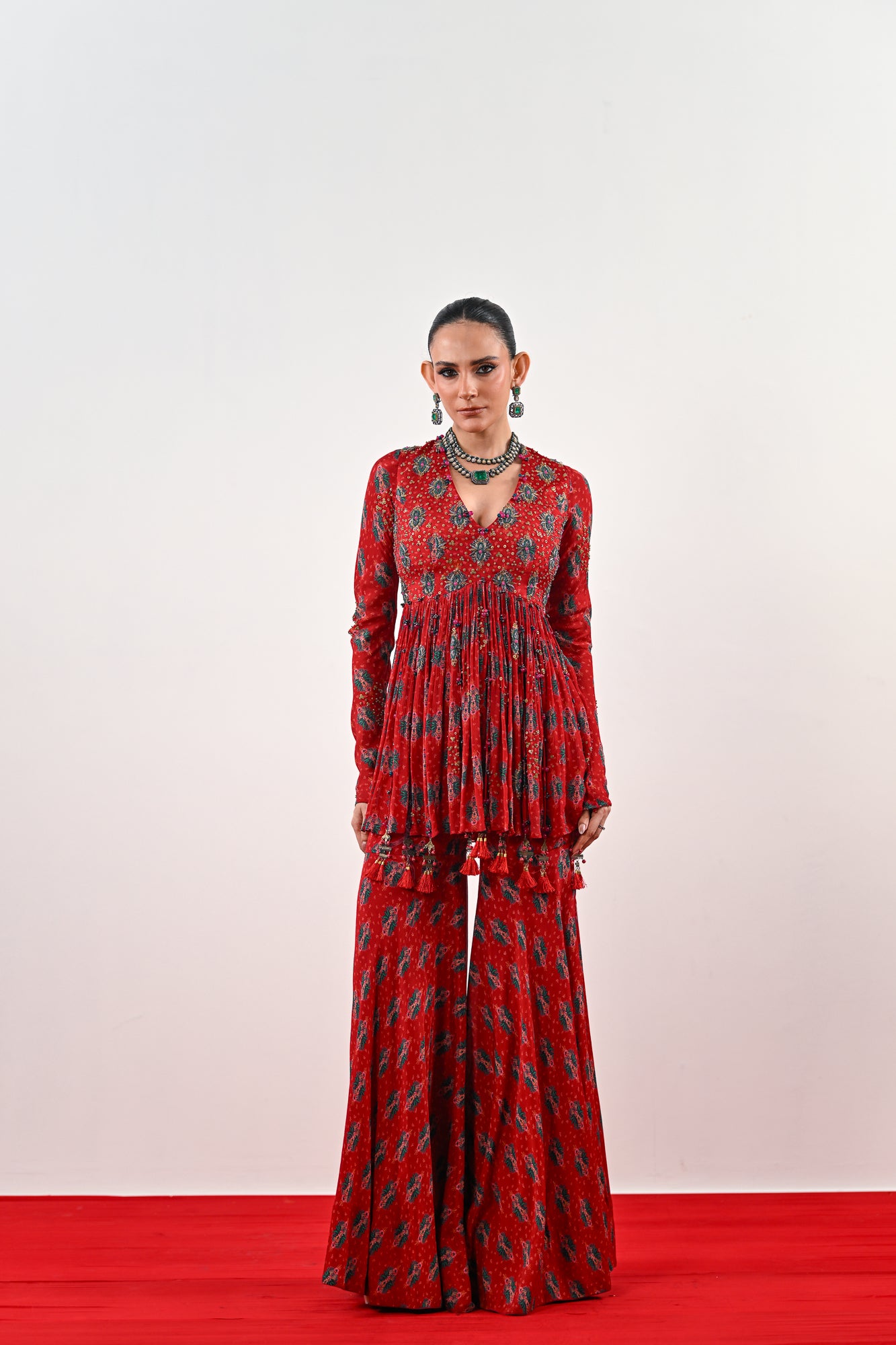 SCARLET ANARKALI SET