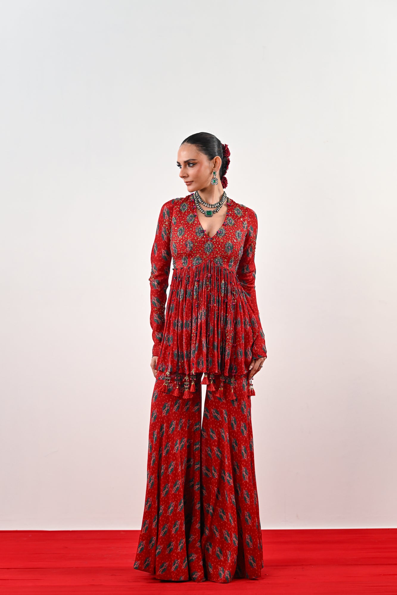 SCARLET ANARKALI SET