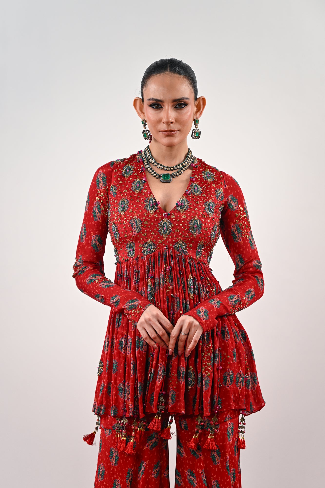 SCARLET ANARKALI SET