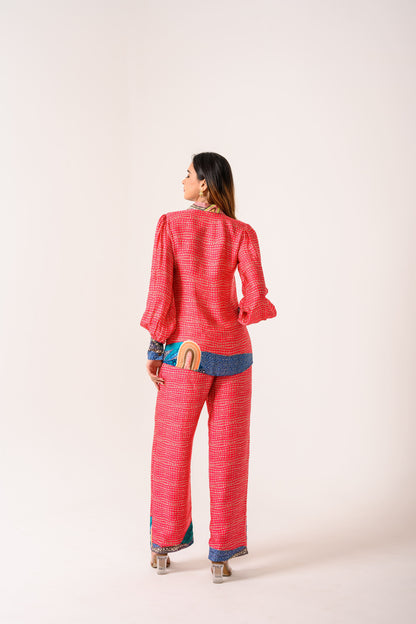 OUR CORAL SHIRT PANT COORD SET