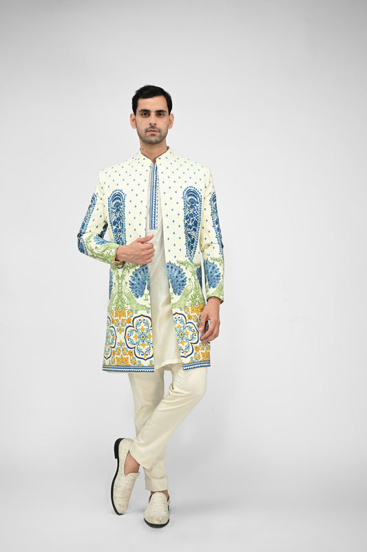 Royal Peacock Achkan