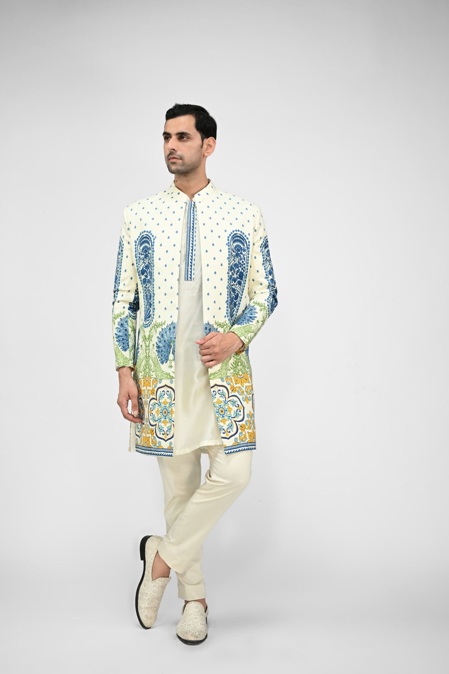 Royal Peacock Achkan