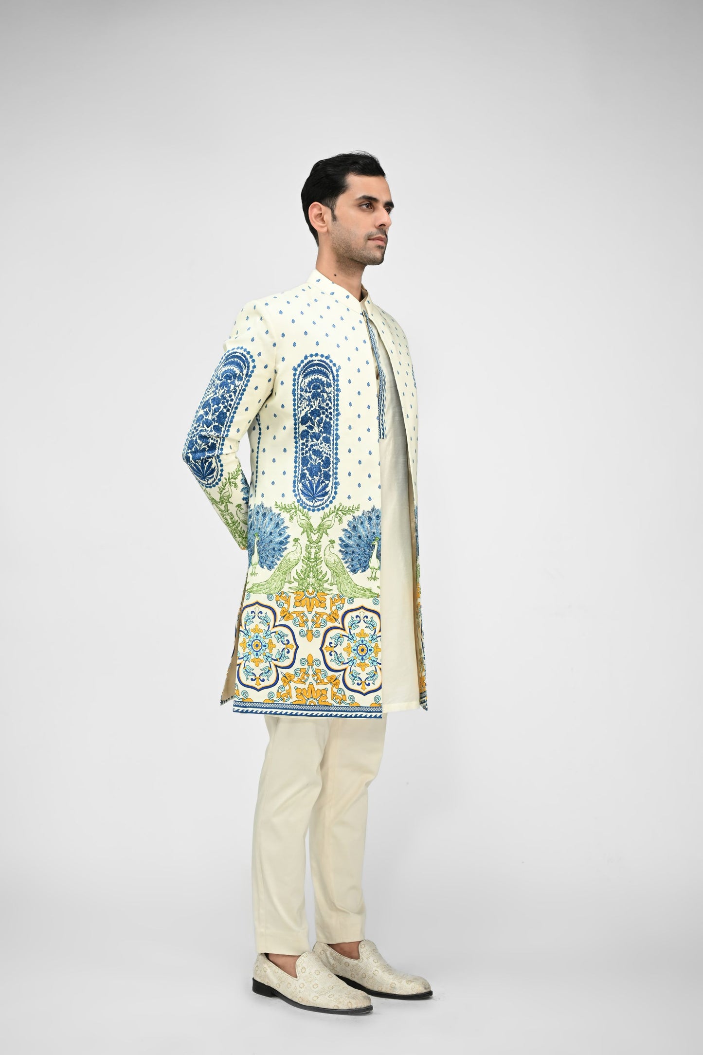 Royal Peacock Achkan