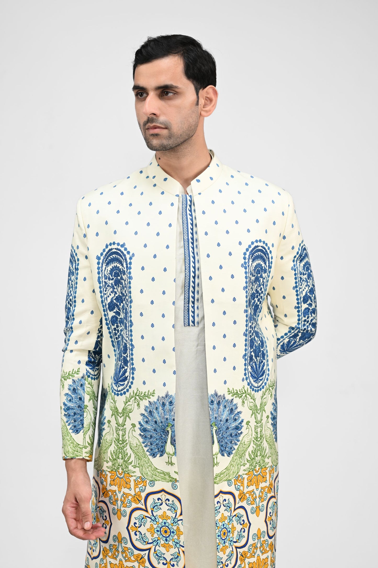 Royal Peacock Achkan