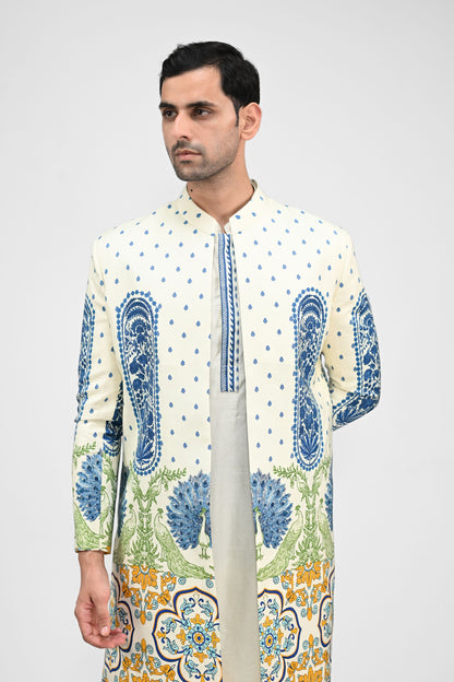 Royal Peacock Achkan