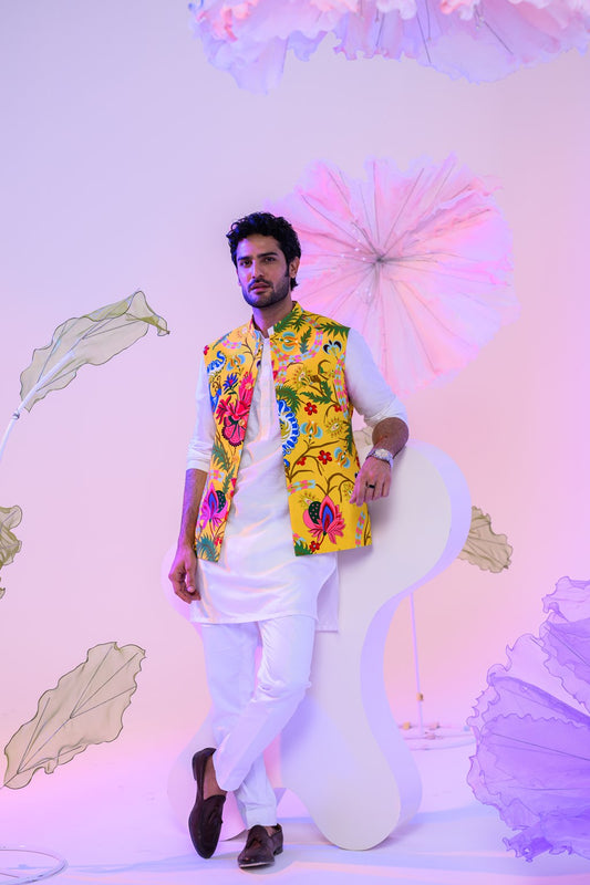 Tuscan Bundi with Kurta