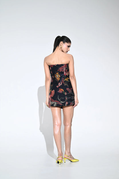 MIDNIGHT MYSTERY CORSET SHORT DRESS