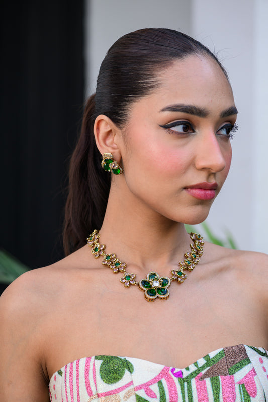 FLORA EMERALD NECKLACE