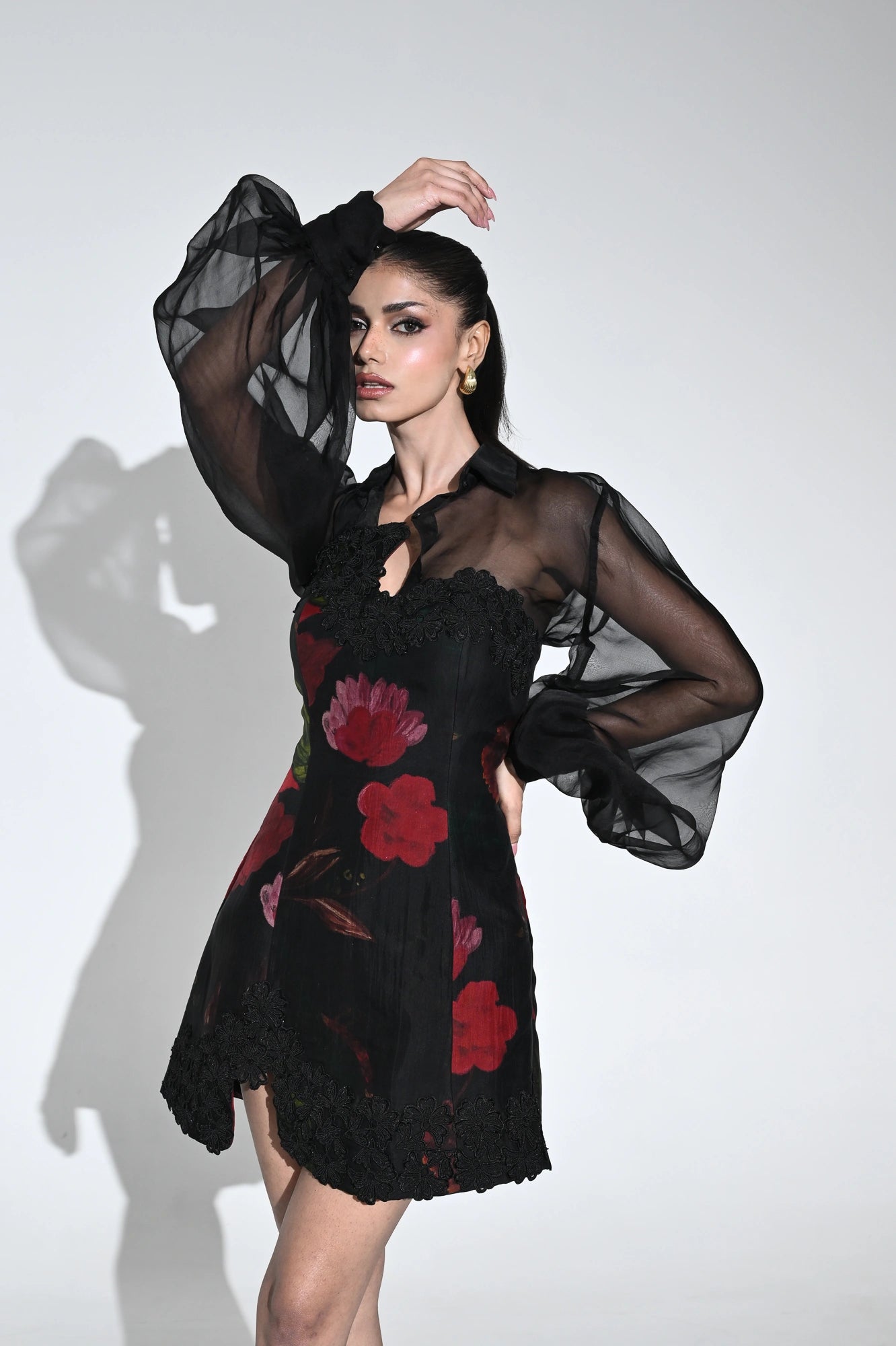RAVEN ORGANZA SHIRT CORSET DRESS
