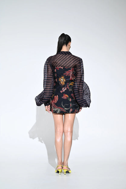 OLIVE BLOOM EMBROIDERED DRESS