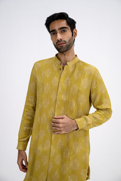 Mustard Pintuck Kurta / Full Set