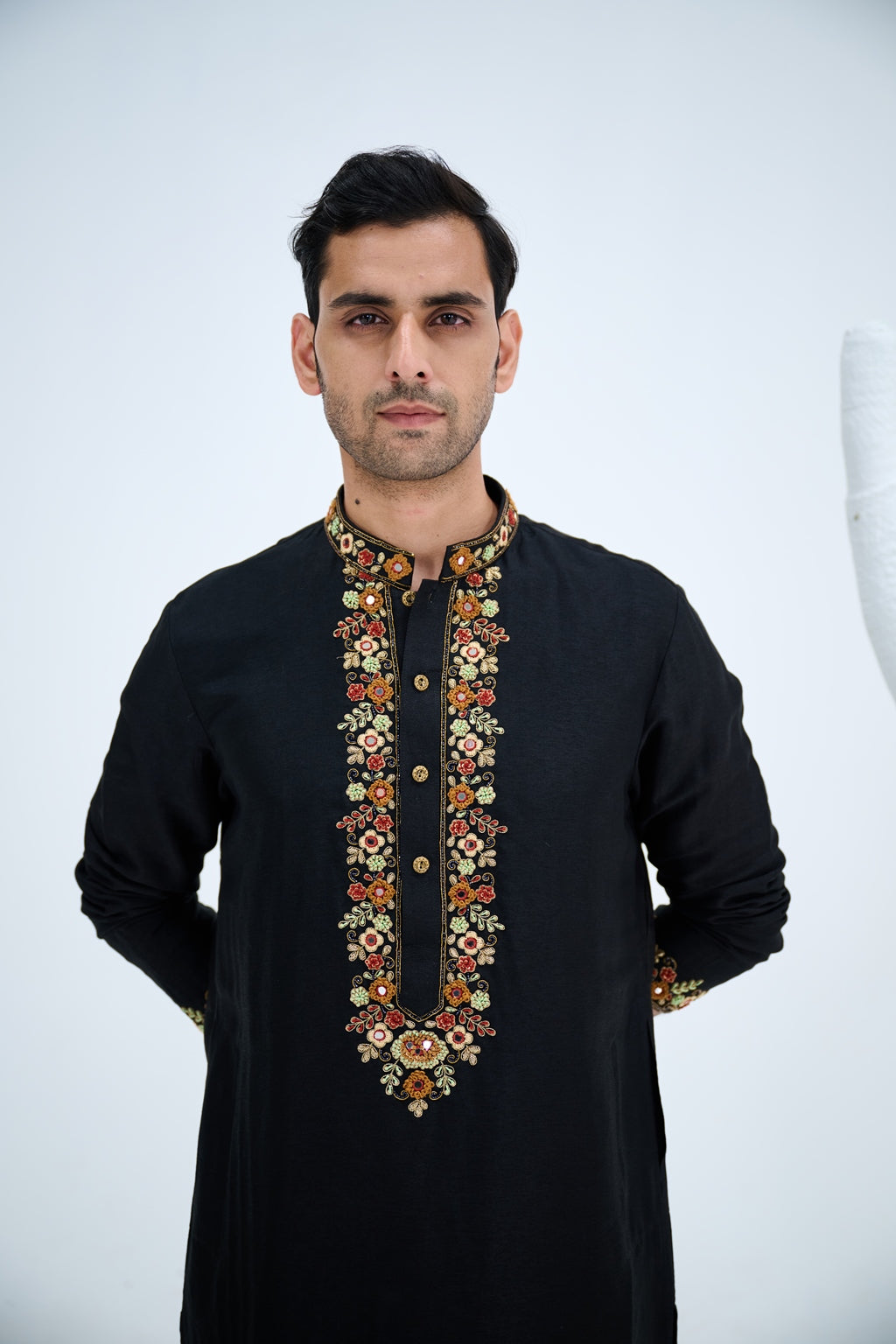 EBONY KURTA SET WITH BLACK PANTS