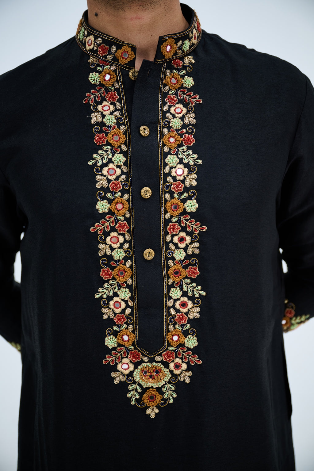 EBONY KURTA SET WITH BLACK PANTS