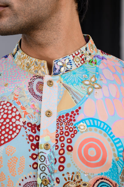 GARDENIA HIGHLIGHTED KURTA WITH PANTS