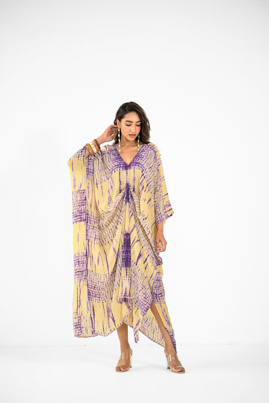 SHIBORI HABUTAI KAFTAN
