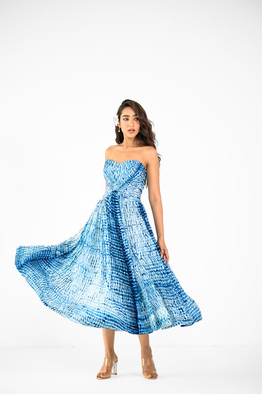 SHIBORI CORSET DRESS