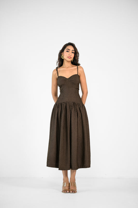 BROWN CORSET DRESS