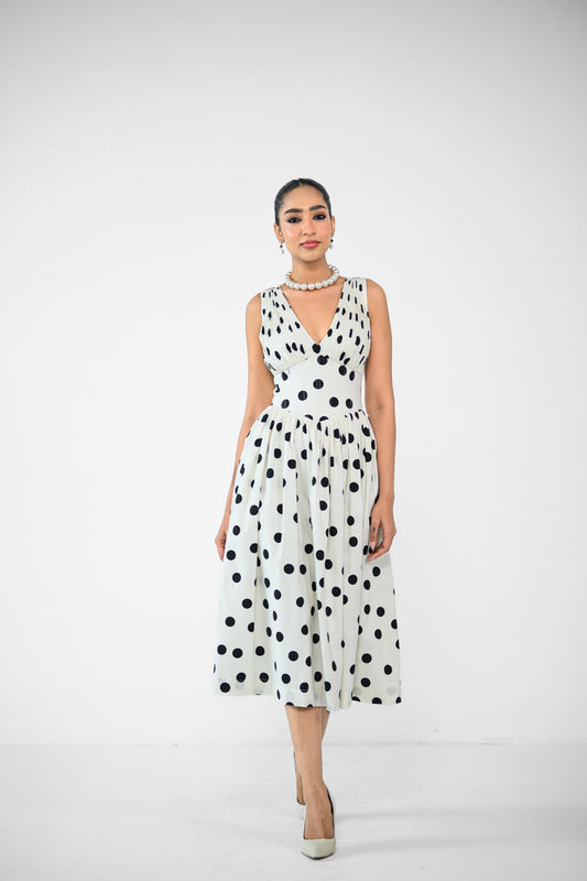 POLKA DOT CORSET DRESS