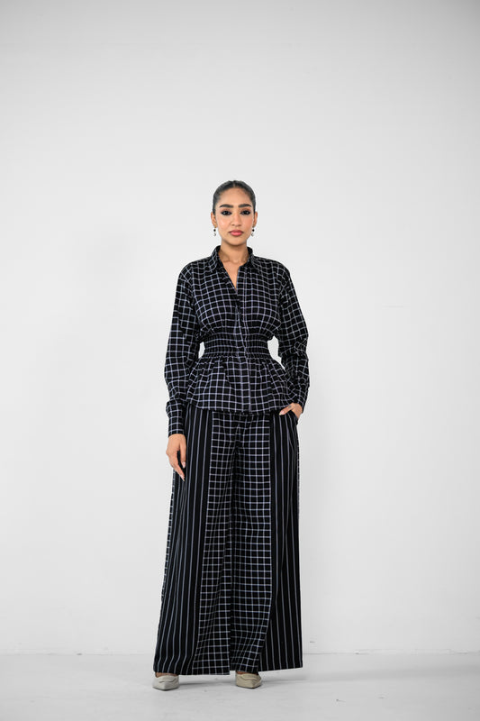 CHECK SHIRT AND DUAL PANEL PANT