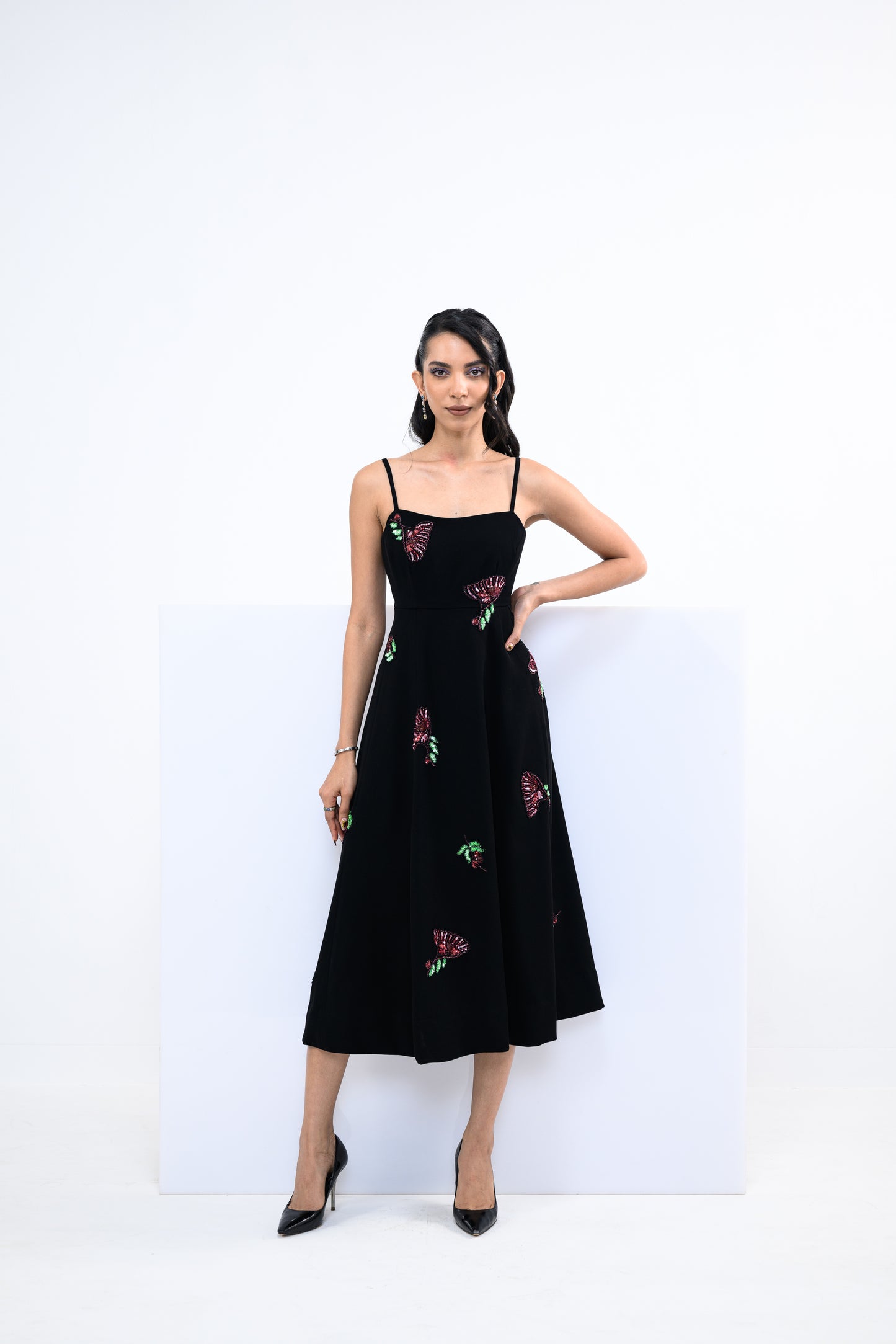 FLORAL PANEL DRESS