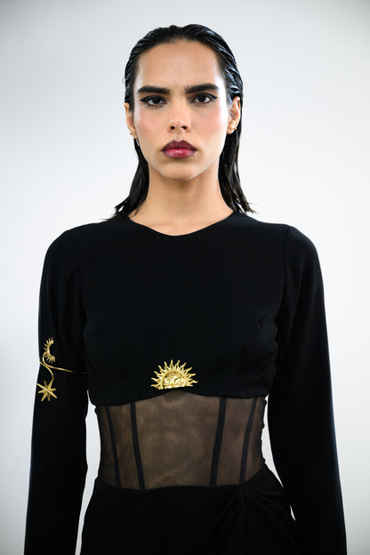 EBONY SUN CORSET DRESS