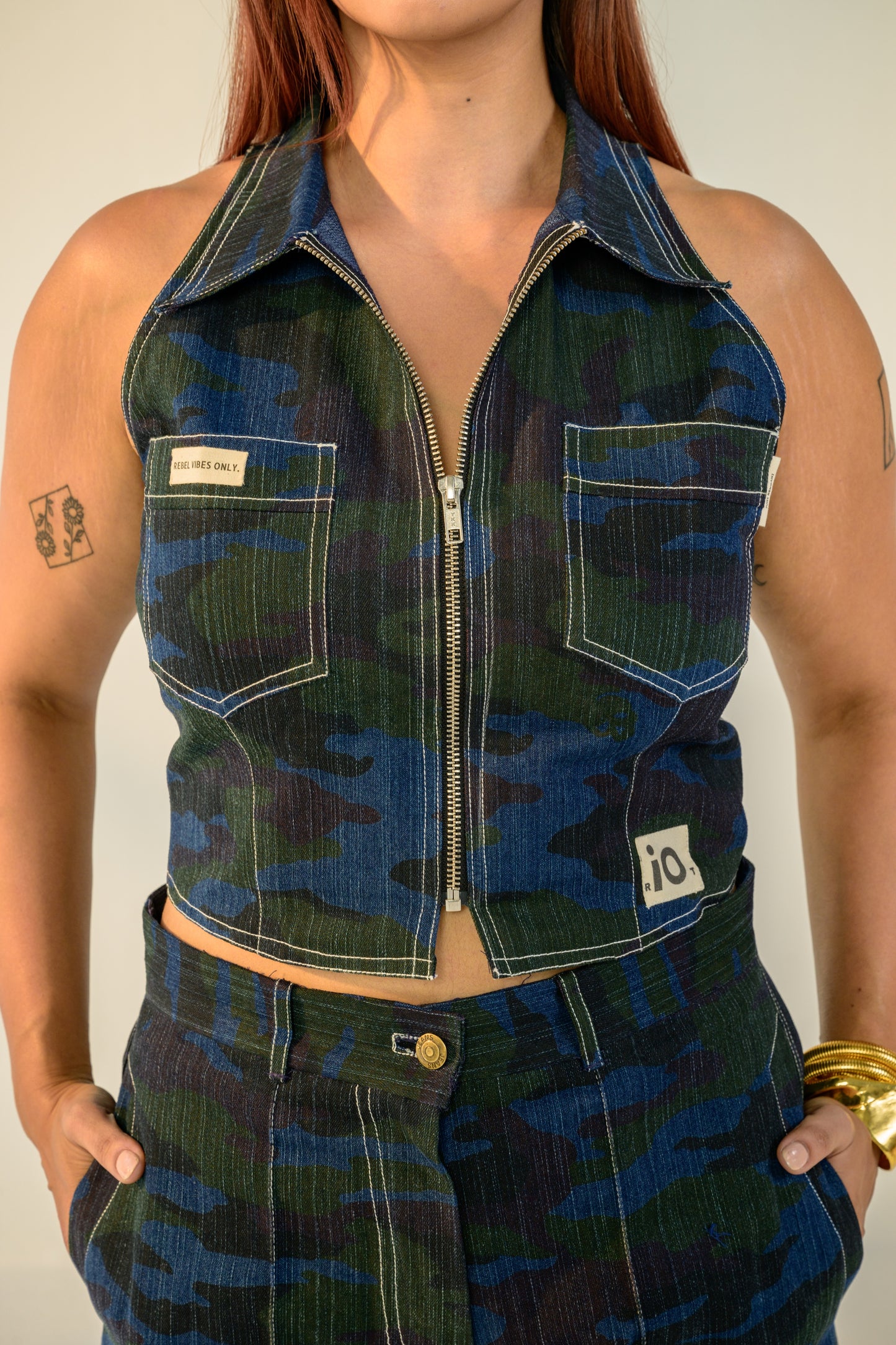 MILITARY VEST WITH MILITARY PANTS