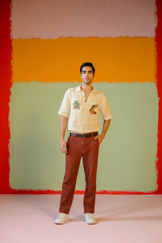 Rani Tshirt With Brown Pants Set