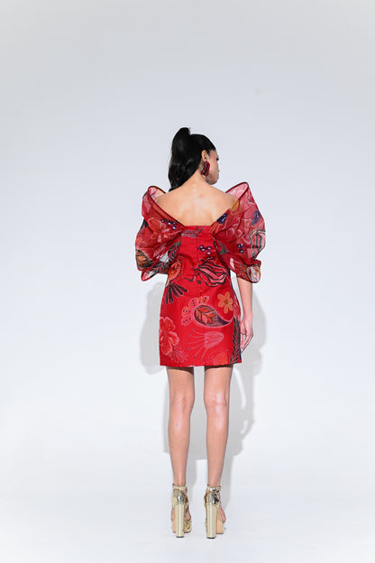 SCARLET BUTTERFLY DRESS