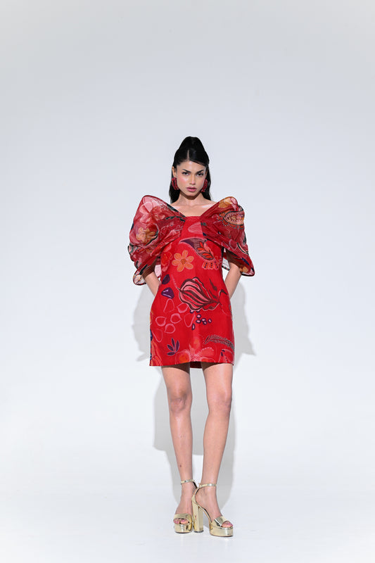 SCARLET BUTTERFLY DRESS