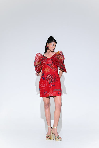 SCARLET BUTTERFLY DRESS