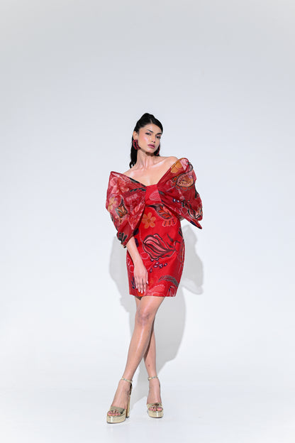 SCARLET BUTTERFLY DRESS