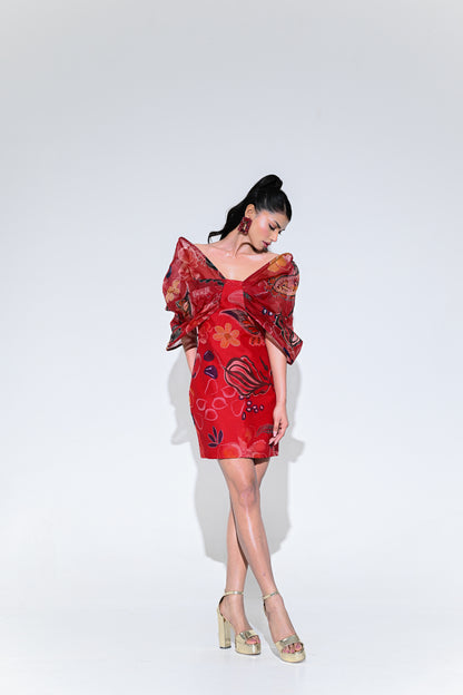 SCARLET BUTTERFLY DRESS