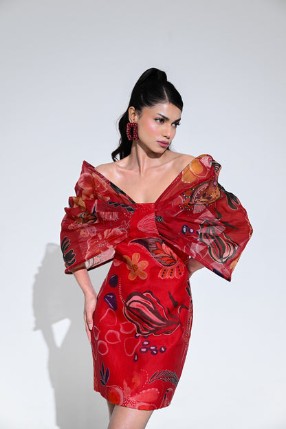 SCARLET BUTTERFLY DRESS