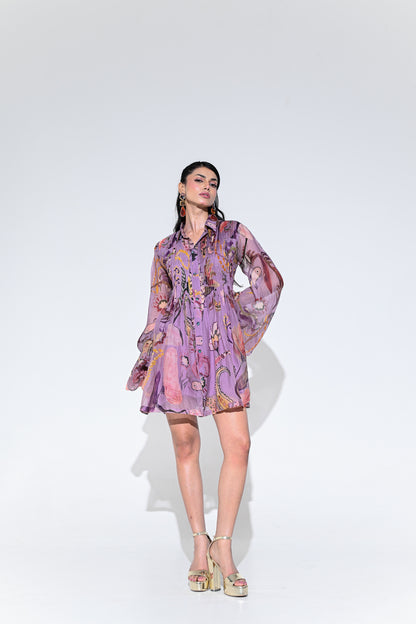 VIOLET BLOOM DOLL DRESS PLEATED