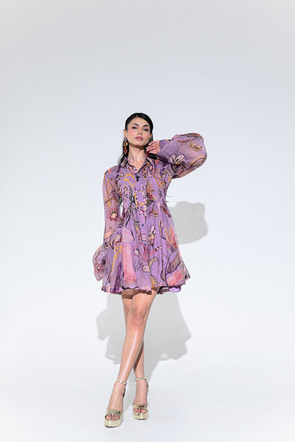 VIOLET BLOOM DOLL DRESS PLEATED