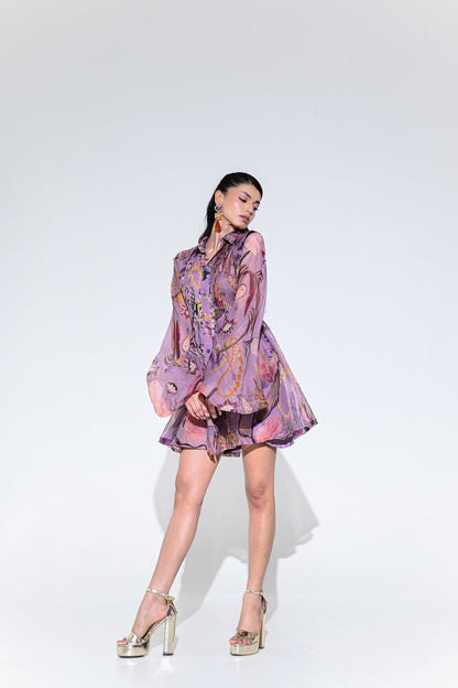VIOLET BLOOM DOLL DRESS PLEATED