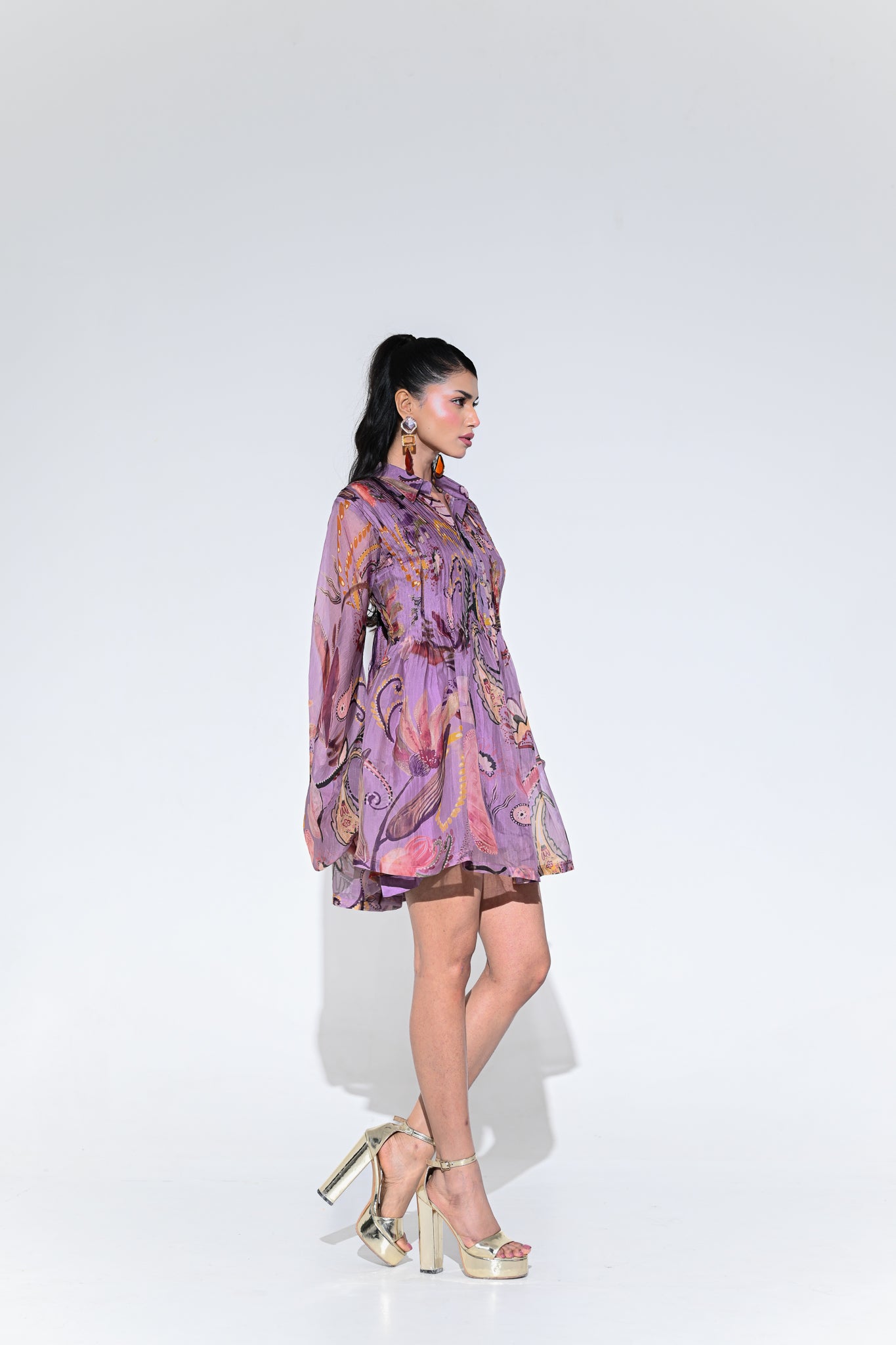 VIOLET BLOOM DOLL DRESS PLEATED