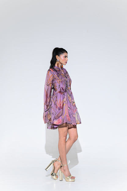 VIOLET BLOOM DOLL DRESS PLEATED