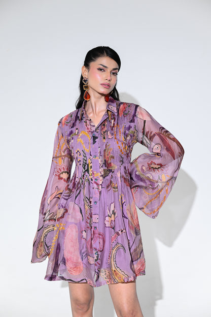 VIOLET BLOOM DOLL DRESS PLEATED