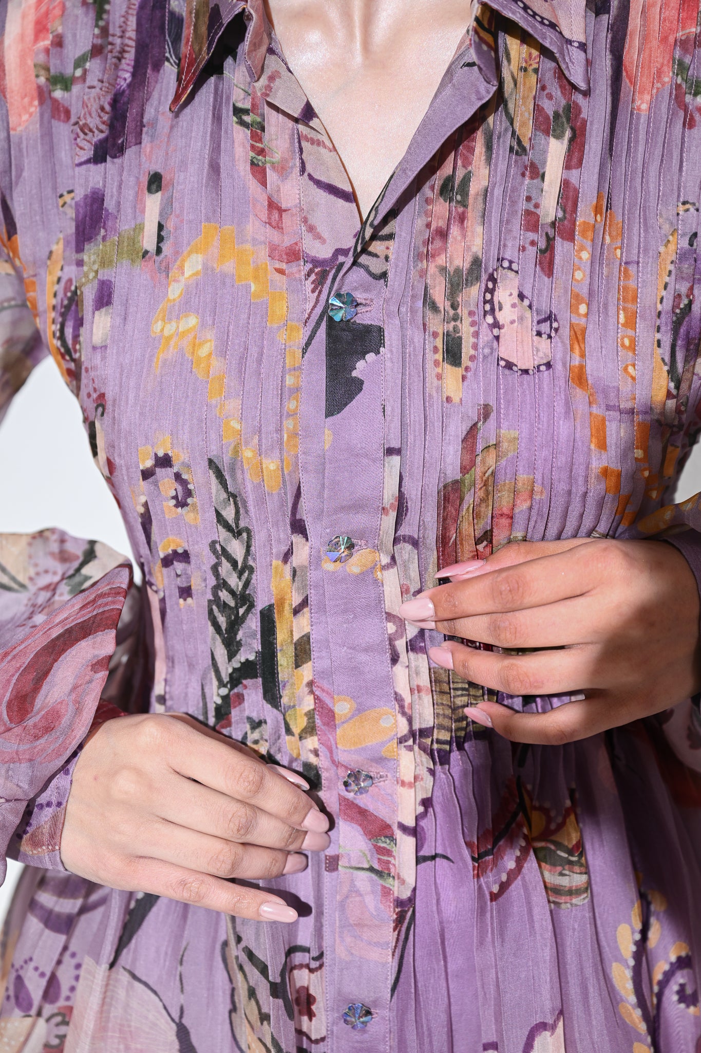VIOLET BLOOM DOLL DRESS PLEATED