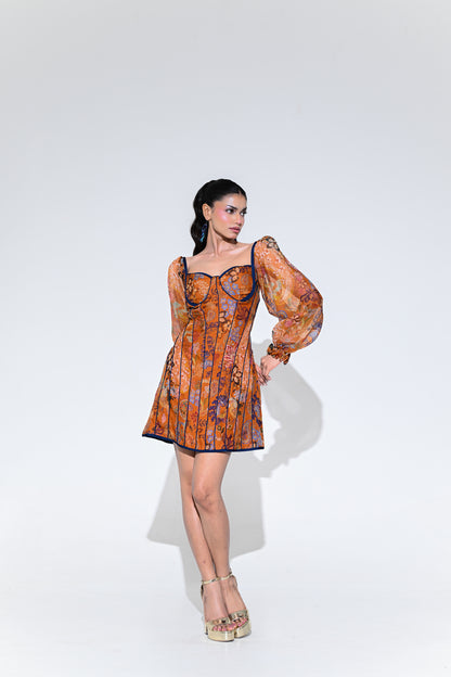 AMBER BLOOM CORD CORSET DRFESS