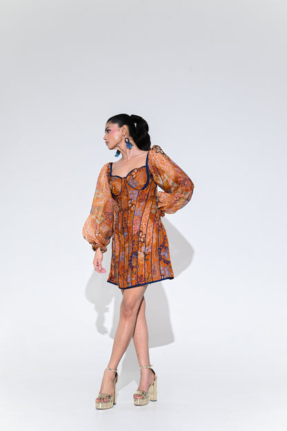 AMBER BLOOM CORD CORSET DRFESS
