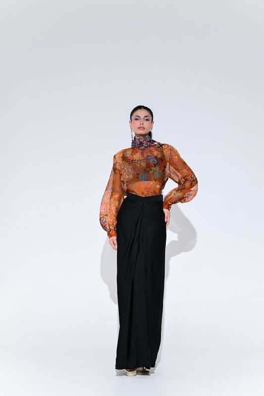 AMBER BLOOM SHIRT SKIRT SET