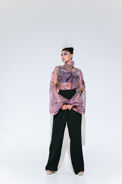 VIOLET BLOOM SHIRT PANT SET