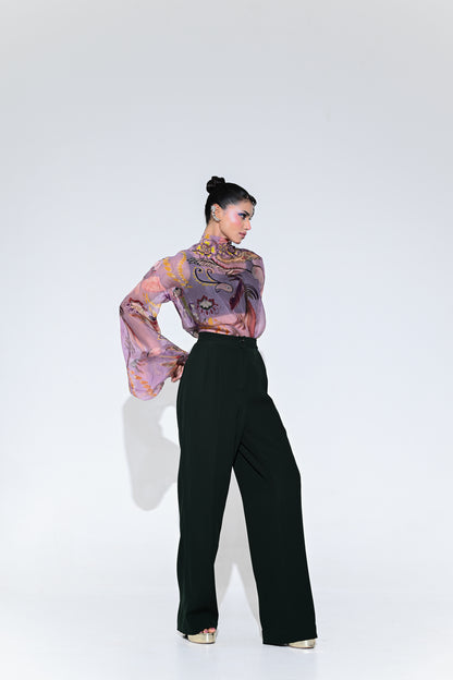 VIOLET BLOOM SHIRT PANT SET