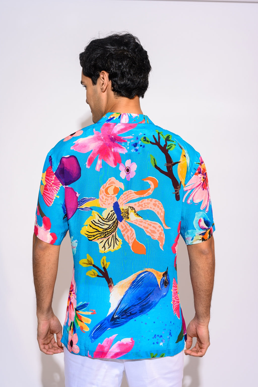 Our Aqua Print Half Sleeve Shirt